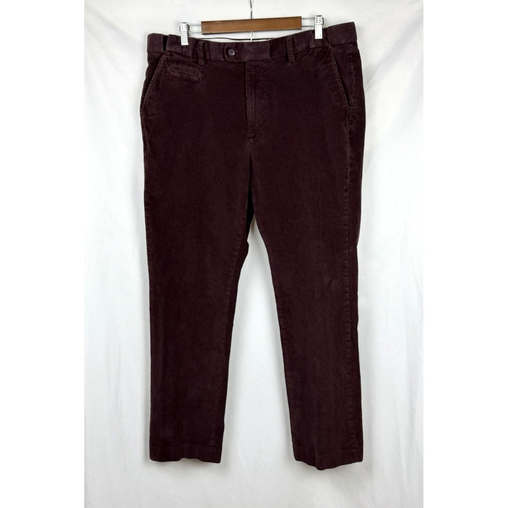 St Bernard Dunnes Stores Corduroy Pants Mens 40x31 Wine Burgundy Fine Wale Chino